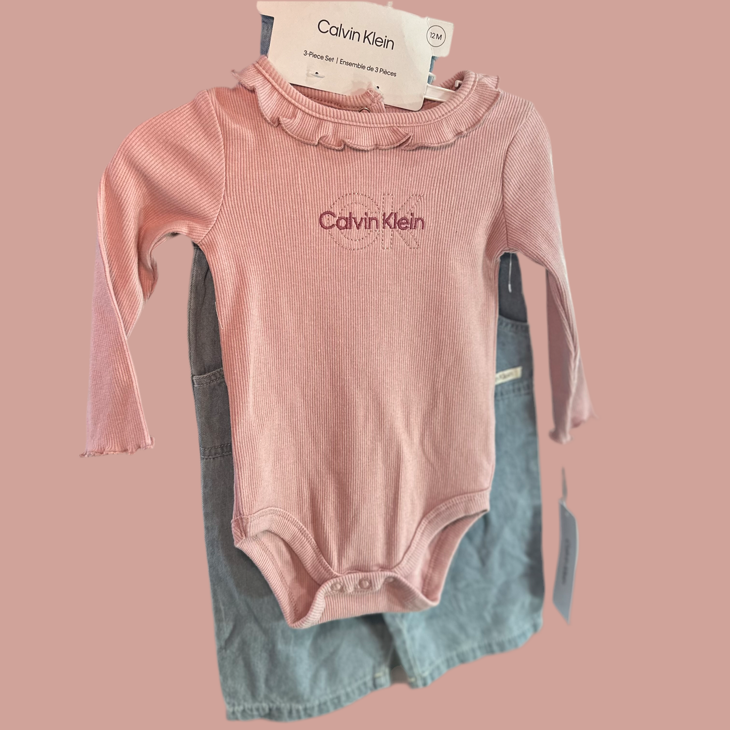 Conjunto rosa Calvin Klein 12 meses Baby Corner