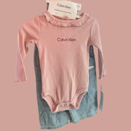 Conjunto rosa Calvin Klein 12 meses Baby Corner